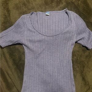 Old Navy Blue Ribbed Knit Top